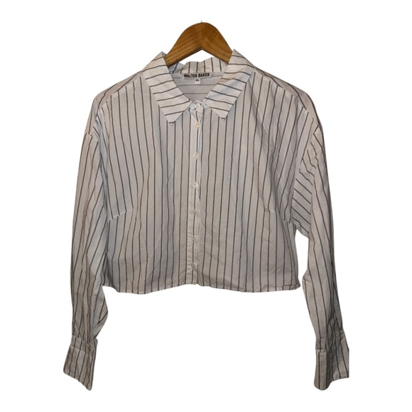 Walter Baker Cropped Montana Shirt Top XL - Picture 2 of 7